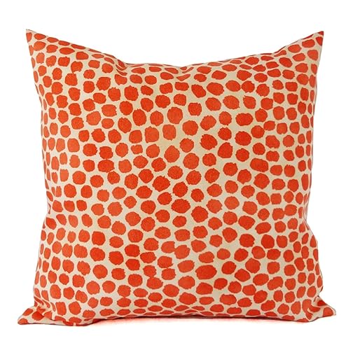 Outdoor Pillow Cover Coral Puff Dots Pillow Cover Coral