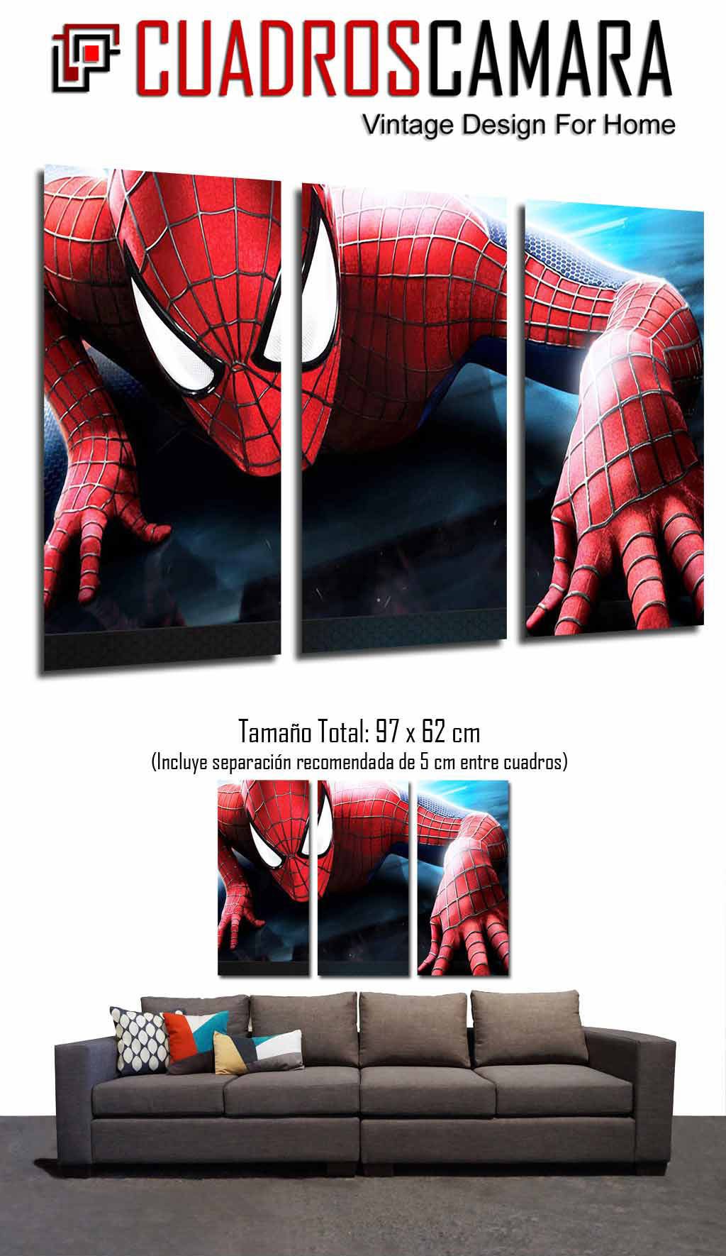 Image secondaire de Poster photo Spiderman, super-héros, homme araignée. Dimensions totales : 97 x 62 cm XXL