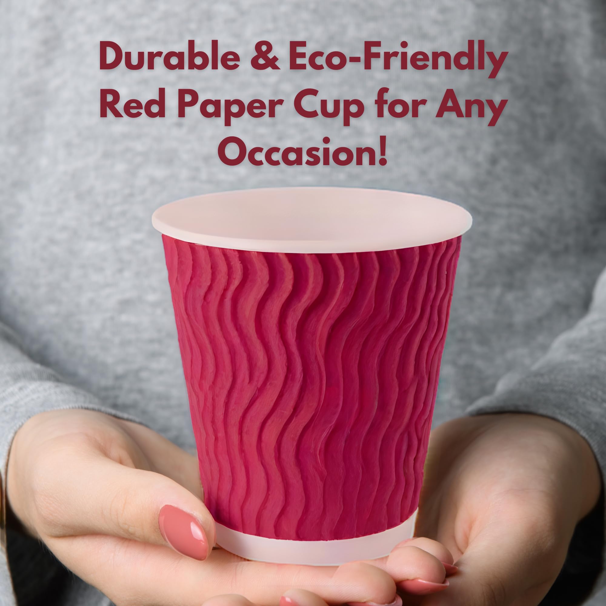 500pk 8oz Triple Wall Paper Cups (Red) thumbnail 7