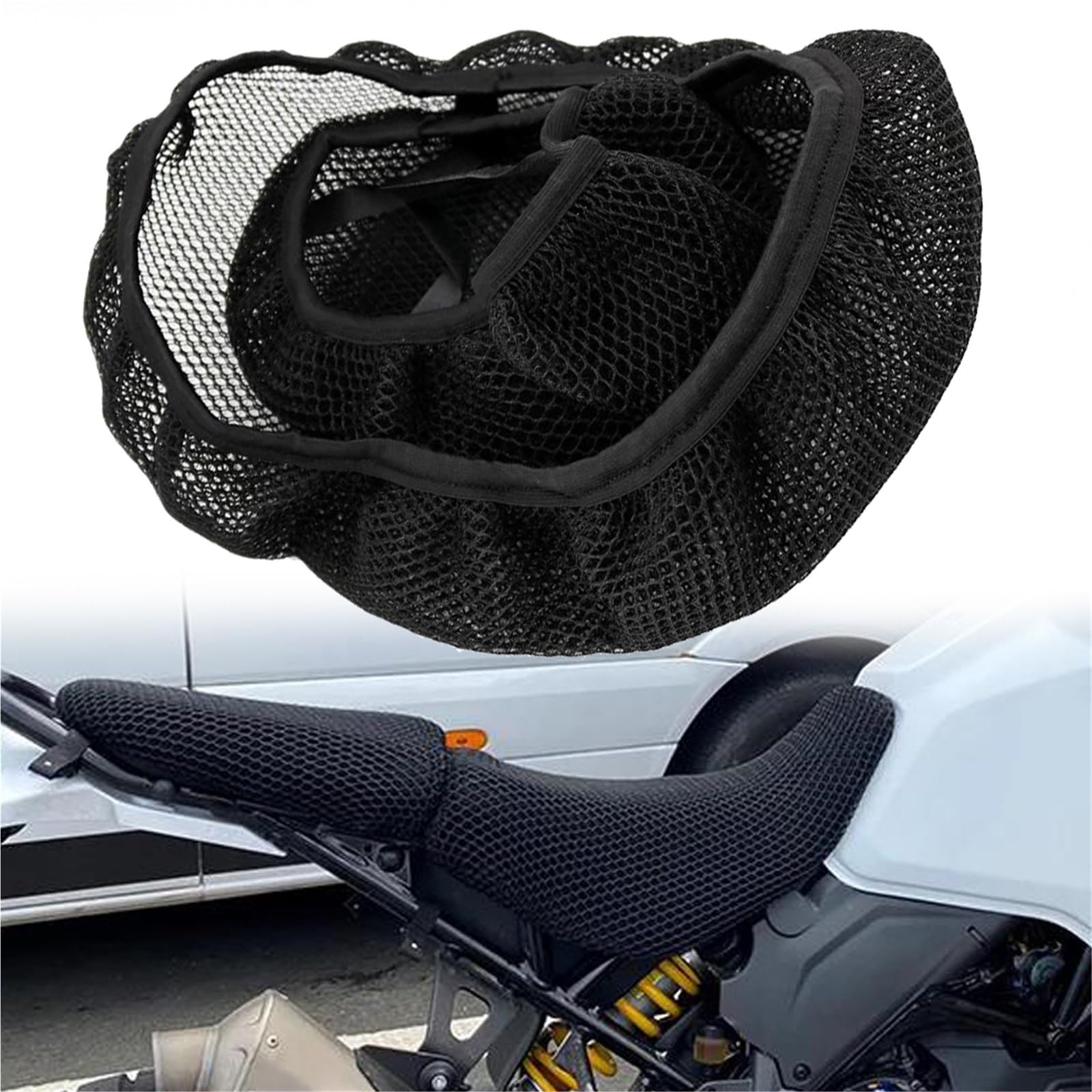 Housse de siège de moto imperméable pour Ducati Desert X maille 3D nid d'abeille