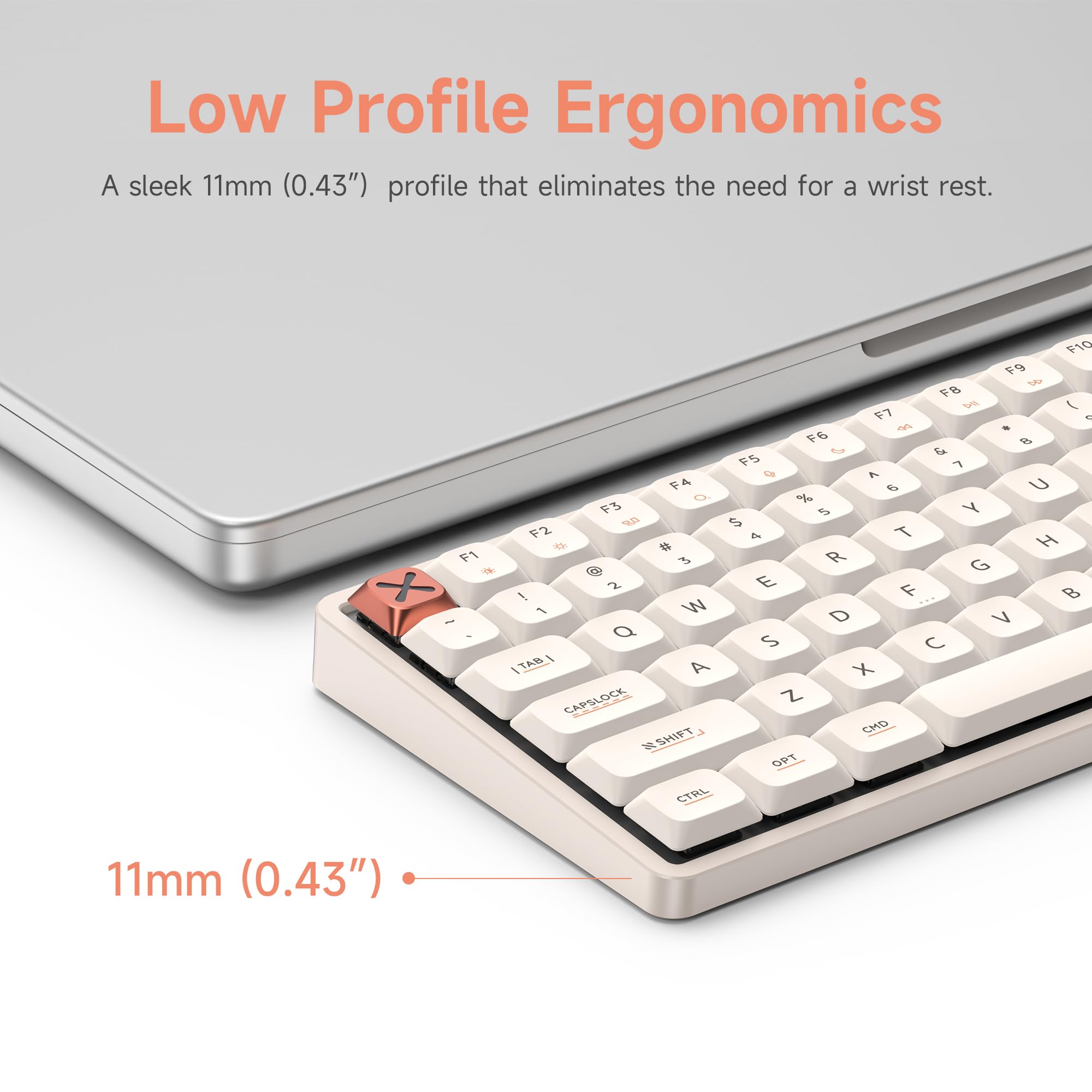 Amazon.com: IQUNIX Magi96 Low Profile Keyboard Wireless Creamy