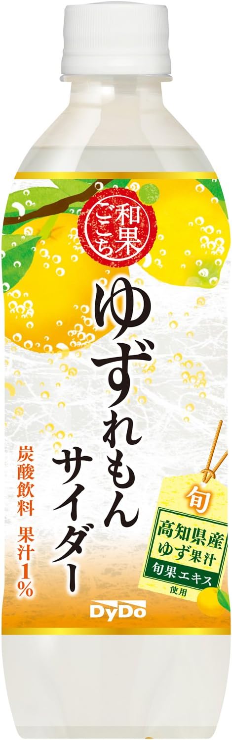 Amazon ダイドードリンコ 和果ごこち ゆずれもんサイダー 500ml 24本 ダイドー 炭酸飲料 通販
