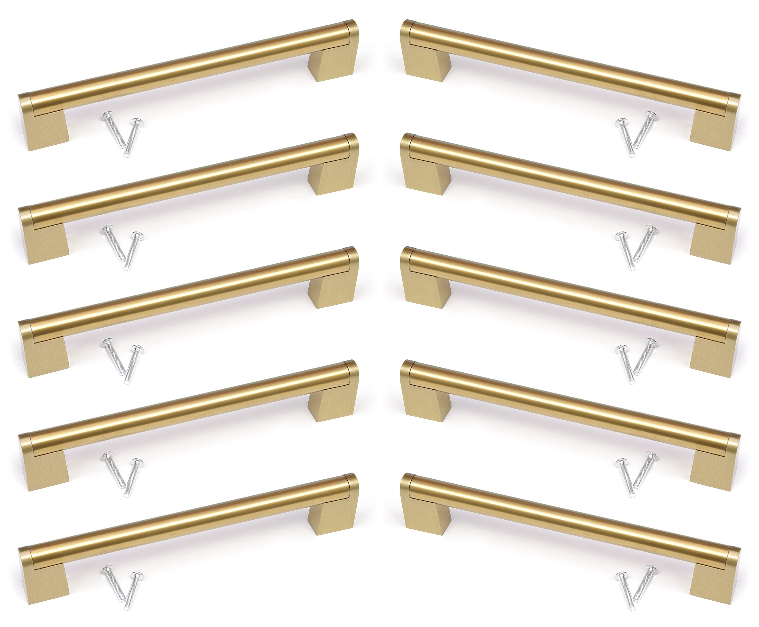 Bsm Marketing Gold Finish Kitchen Cupboard Cabinet Boss Bar Door Handle Knob (10, 309Mm)