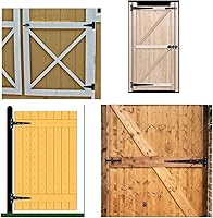 Vista 7 de HLMOptimo Heavy Duty T Hinge Tee T Strap Shed Gate Barn Fence Door Hinge Wrought Rustproof Black (6 pcs, 4 inch)