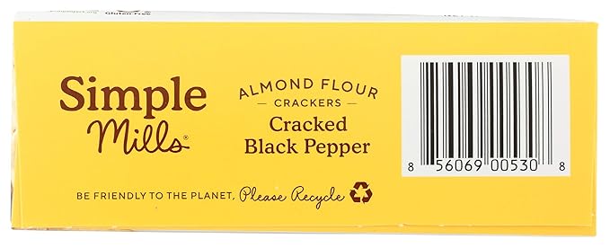 Galletas Simple Mills Almond Flour Crackers, Pimienta Negra, 4.25 oz miniatura 11
