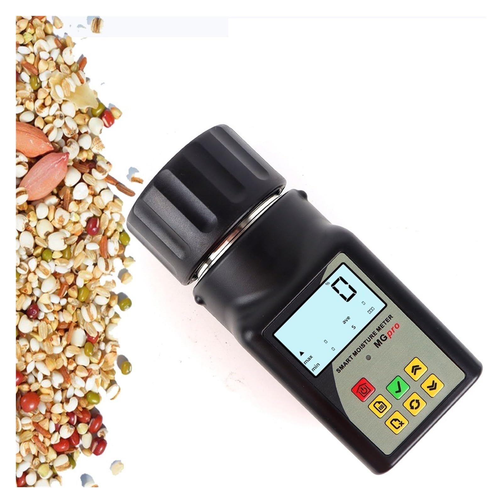 Mnmioio One Color Digital Moisture Tester, Gm-Pro Smart Moisture Meter Humidity Tester Corn Wheat Bean Peanut Seed Hygrometer Grain