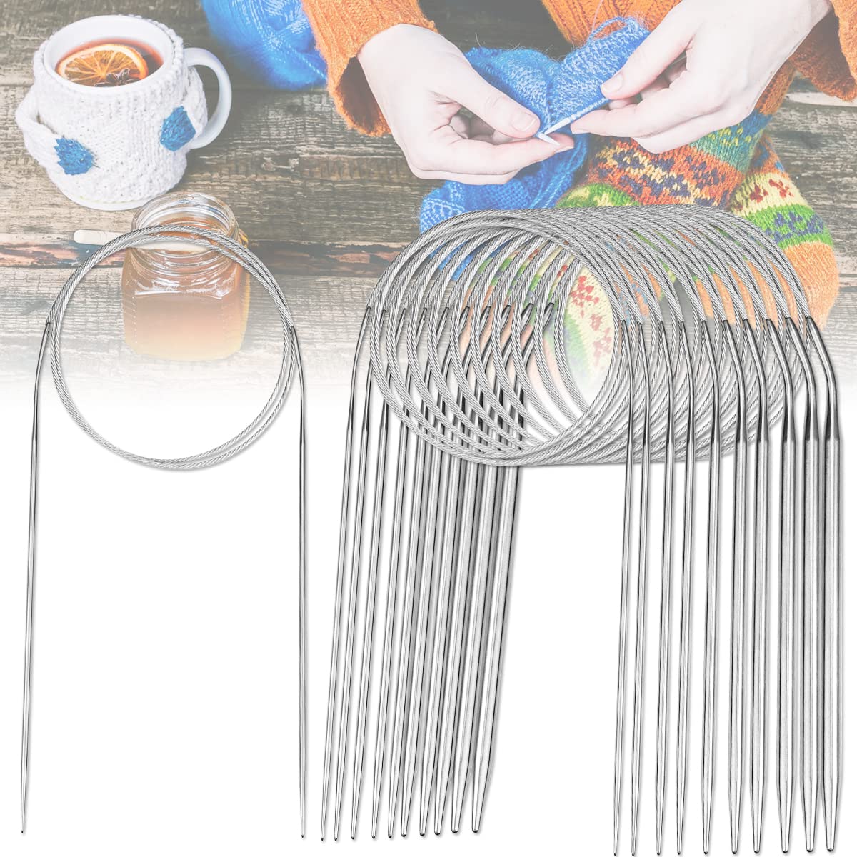 Aiguilles à Tricoter Circulaires Fixes MILWARD 80cm - Diamètre 2,5mm, En Aluminium, Qualité Britannique