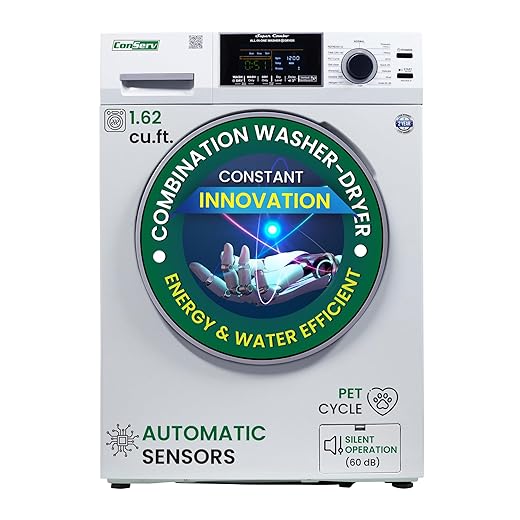 15 lbs Compact Combo Sani Washer Vented/Ventless Dryer with Pet Cycle (White)