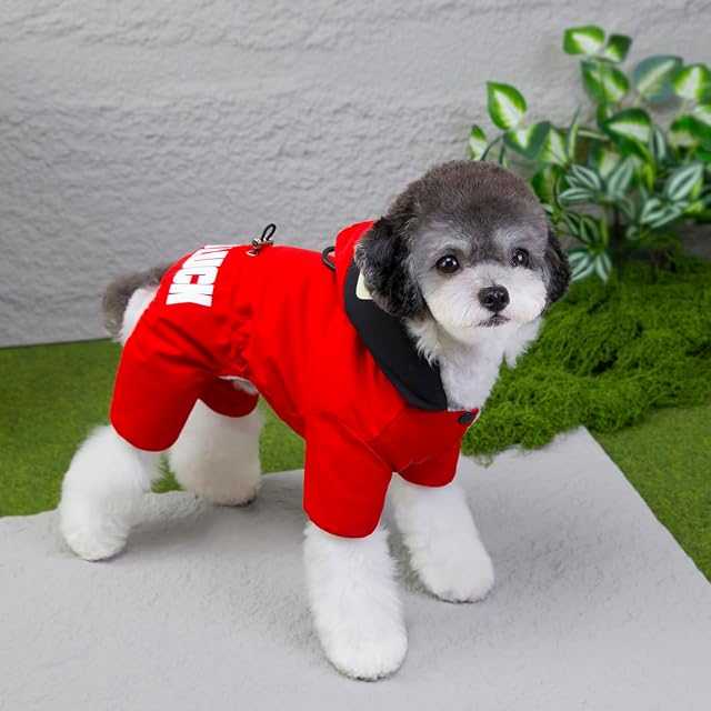 Foto 3 de 8 de Izefia Abrigo de Perro Ropa para Mascotas Traje a Prueba de Viento Abrigos de Tiempo FrÍO Chaqueta Buena…