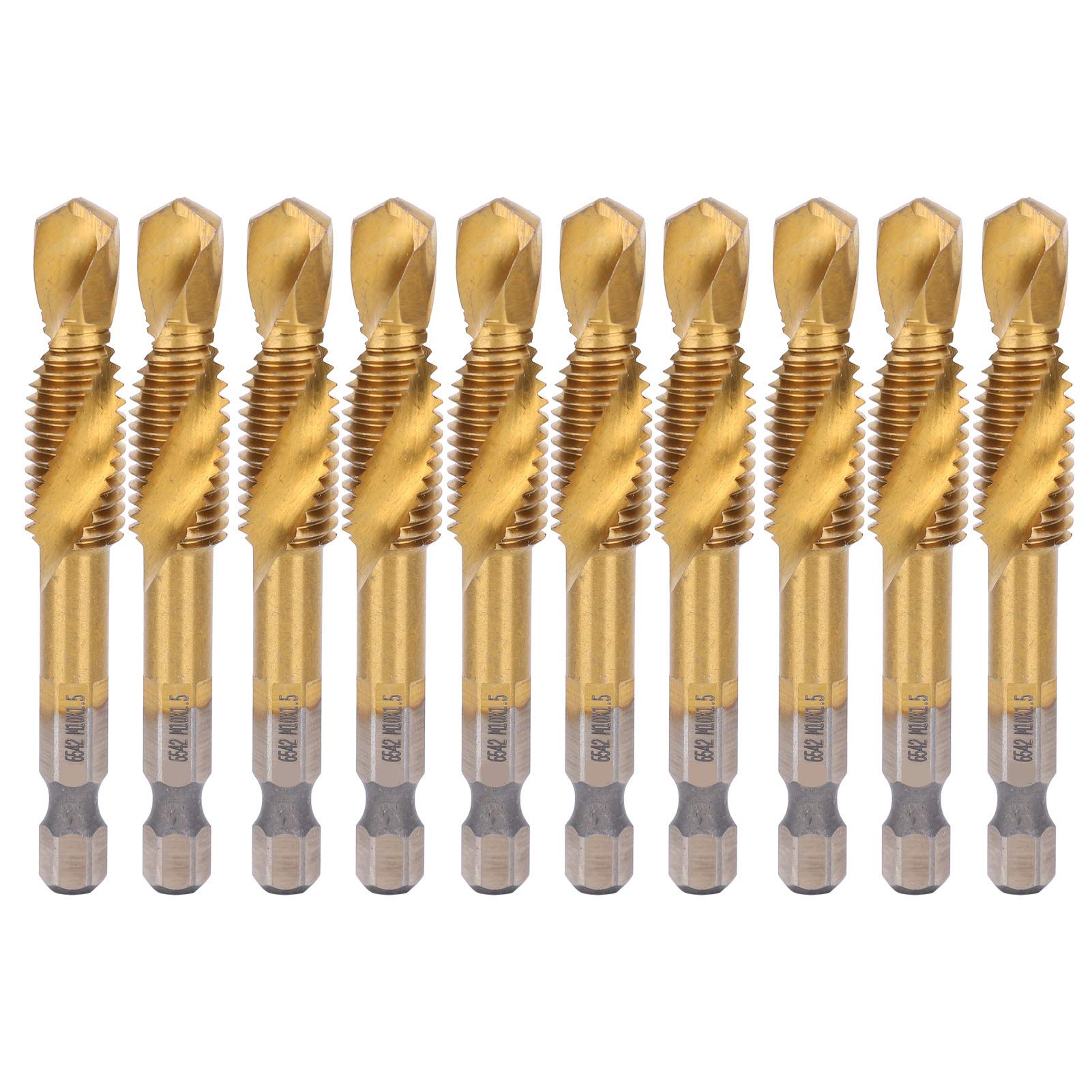 10 punte per maschiatura con rivestimento in Ti M10 HSS trapano con codolo a 6 angoli utensile per maschiatura vite accessorio per macchina