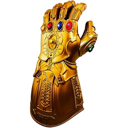Amazon マーベル サノス 超巨大 手袋 Ledが光る Thanos グーロブ 映画風コスプレ道具 クッズ ブラウン ラテックス 変装 仮装 クリスマス ハロウィン こども 変身アクセサリー おもちゃ