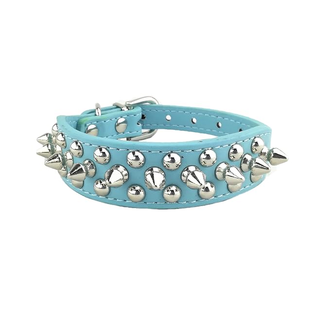 Newtensina Elegante Collar de Perro Punk Collar de Perro Tachuelas Collar de Perro para Perros