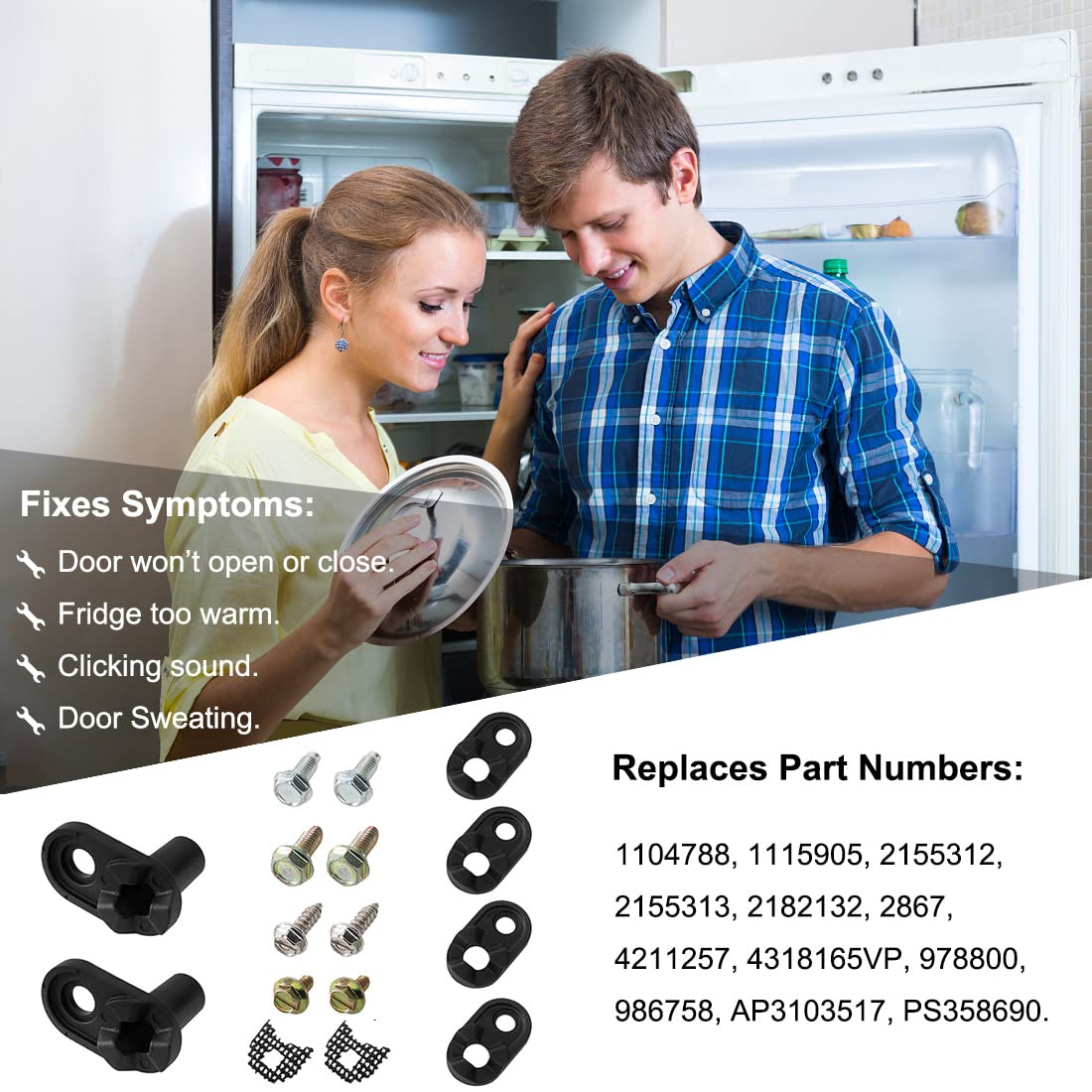 Kit Ricambio Camma Chiusura Porta Congelatore Per Whirlpool E KitchenAid (4318165)