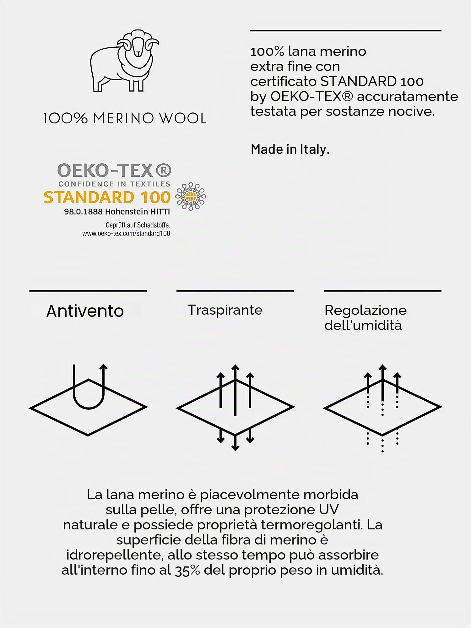 Enter the Complex® Berretto Uomo e Donna Invernale, 100% Lana Merino, Cuffia, Unisex