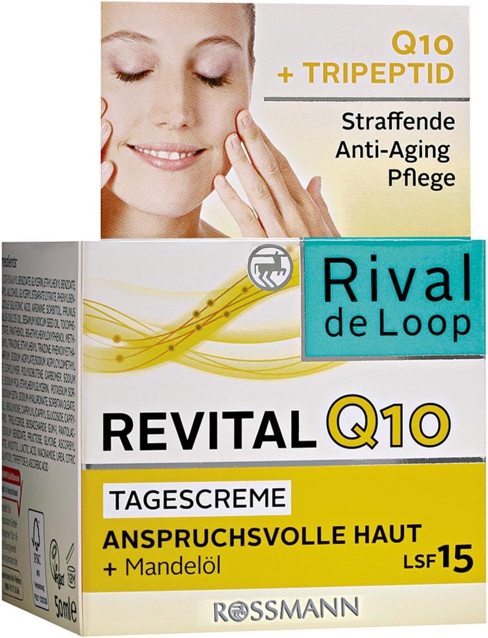 Rival de Loop REVITAL Q10 DAYCREME problem skin + almond oil with SPF15 -50 ml - ÖKO-TEST VERY GOOD