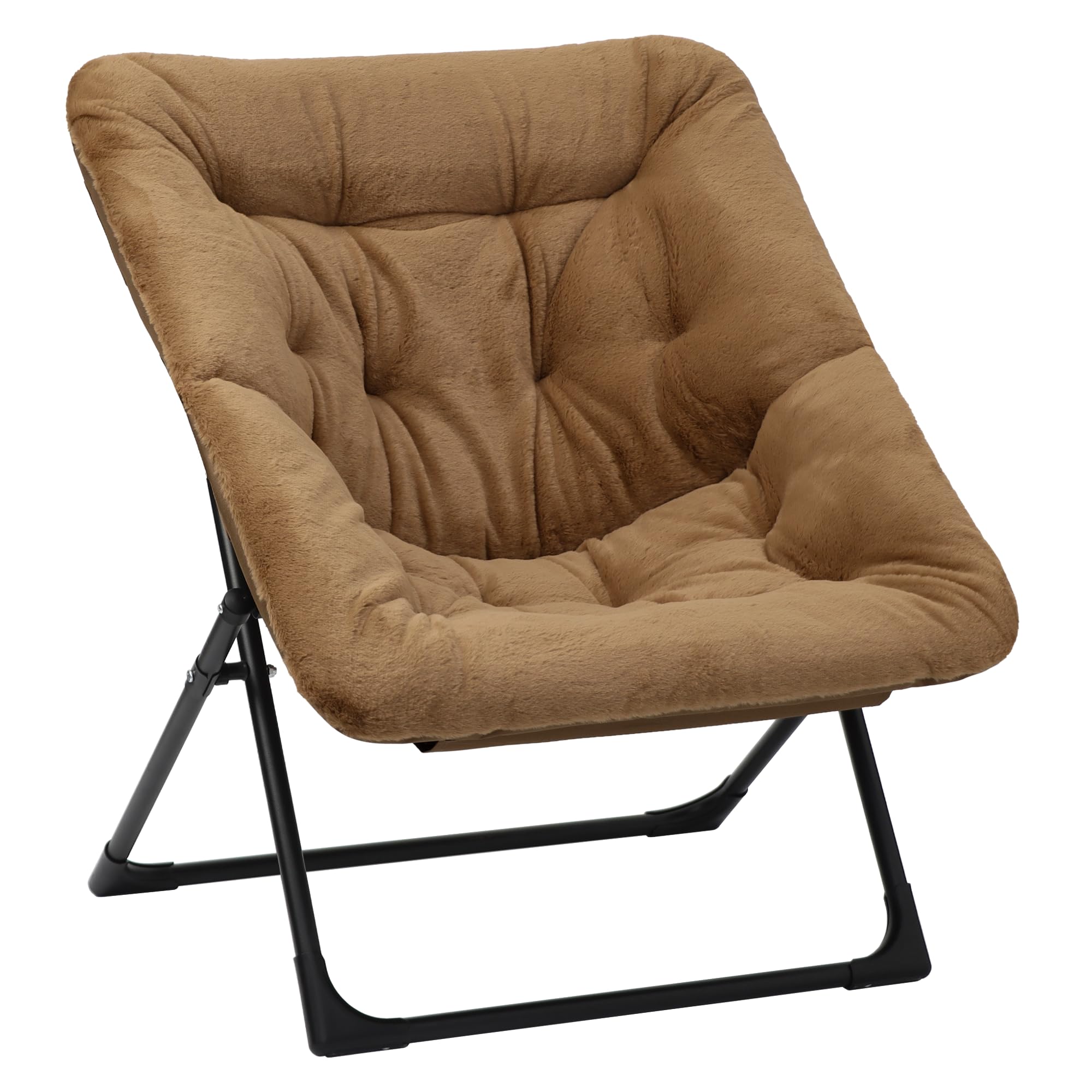 Photo 1 of ***STOCK IMAGE FOR REFERENCE***SEE PICTURES***
Mordchil HF Comfy Saucer Chair for Adults, Soft Faux Fur Bedroom Chair, Accent Dorm Chairs, Flexible Living Room Reading Chairs, Oversized Folding Seat for Teens, X-Large, Brown