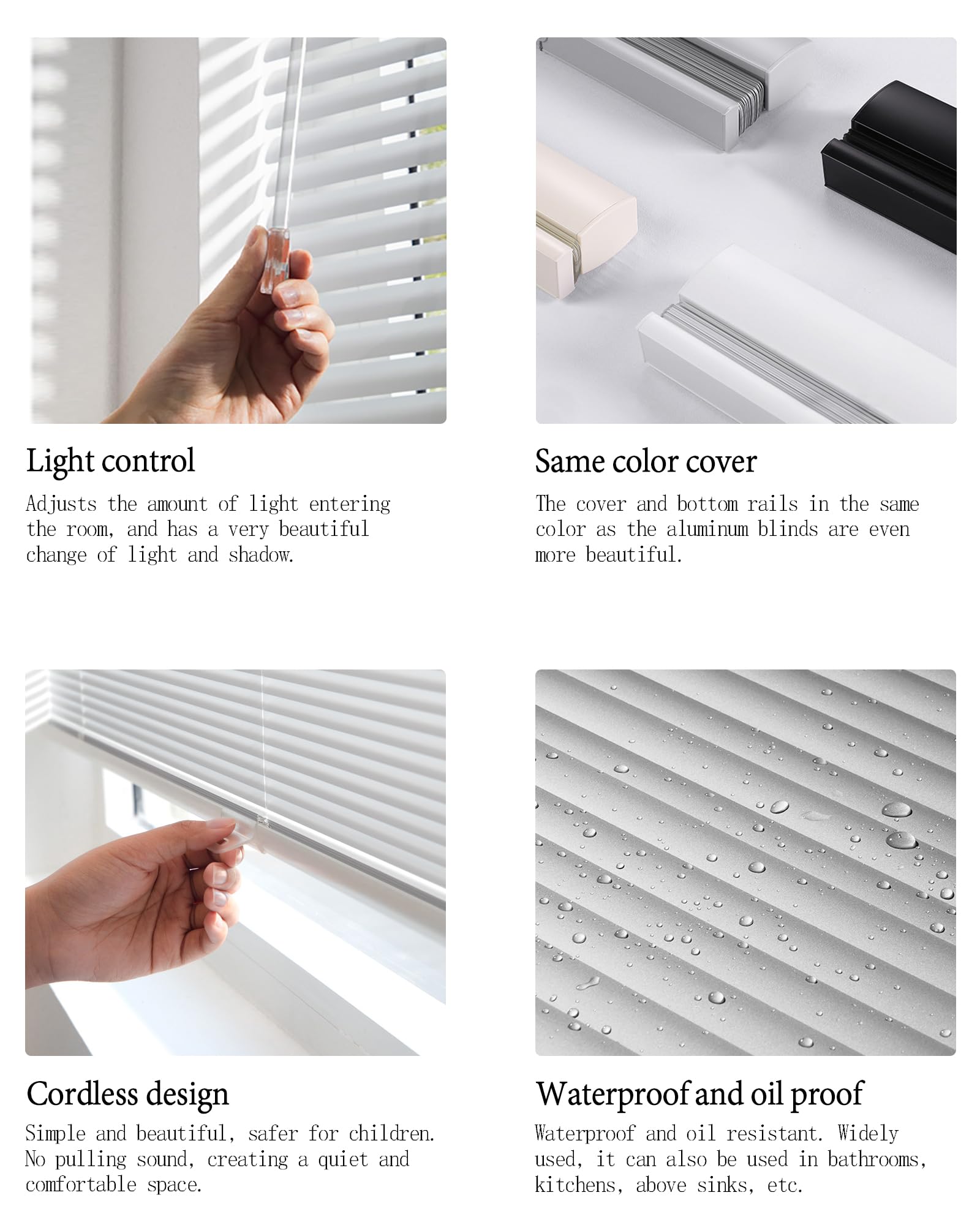 Custom 1 Inch Aluminum Blinds for Windows Cordless Sink Mini Venetian Blinds Aluminum Mini Blinds Cheap for Office Bathroom Blackout Horizontal Blinds. Beige,12