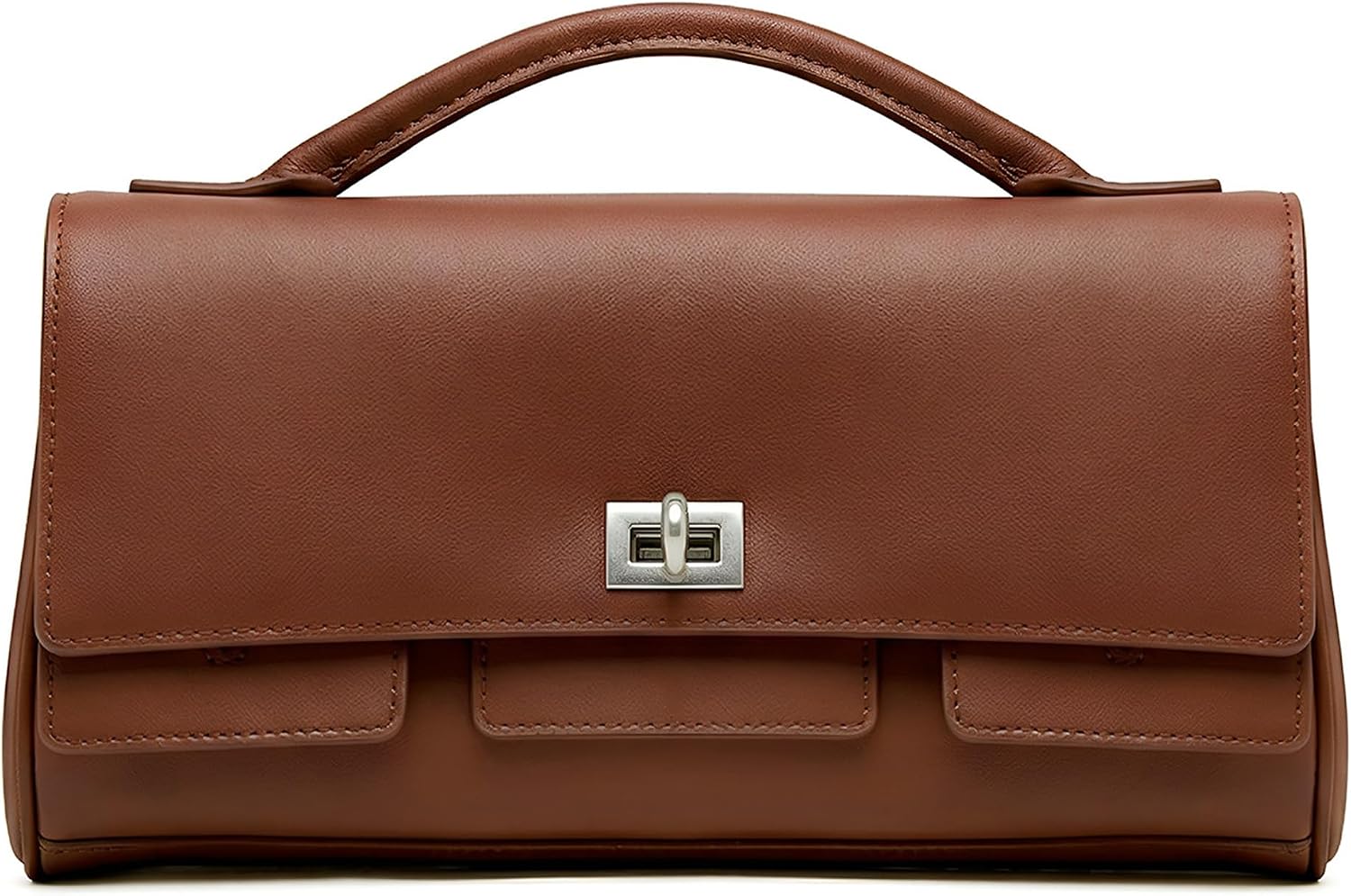 Genuine Leather Shoulder Bag for Women Top Handle Handbag Leather Crossbody Bag with Adjustable Strap Shoulder Purse