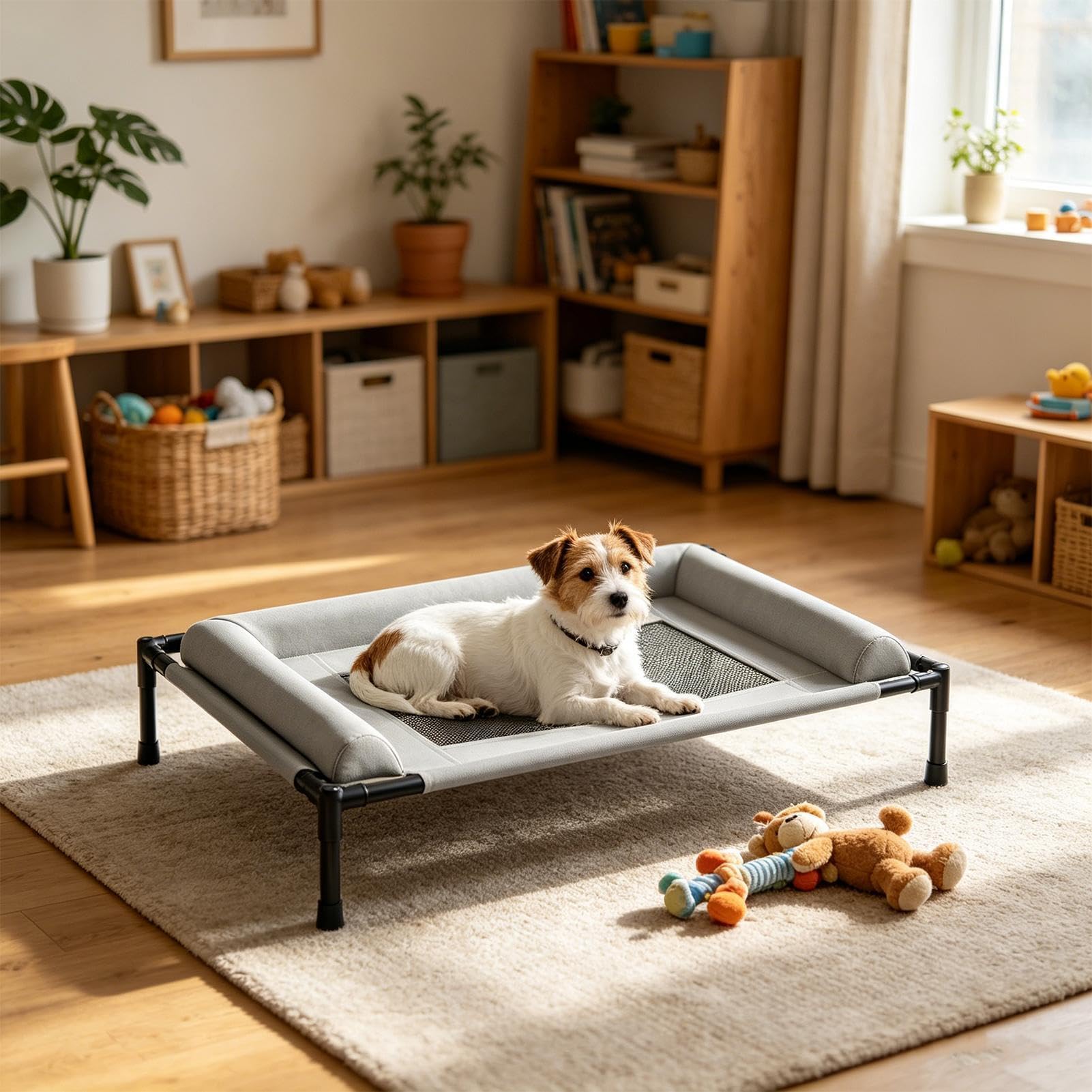 Cama de Acampada para Perros Alfombra Plegable Antivibración Transpirable | Cama exterior para perros Exterior, Porche, Suelo, Patio Trasero, Playa, Patio e Interior