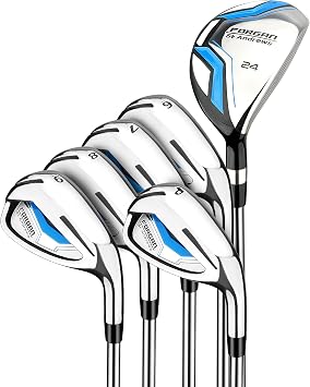 F200 Stainless Steel Iron Set with Hybrid, Mens Right Hand, Steel Shafts