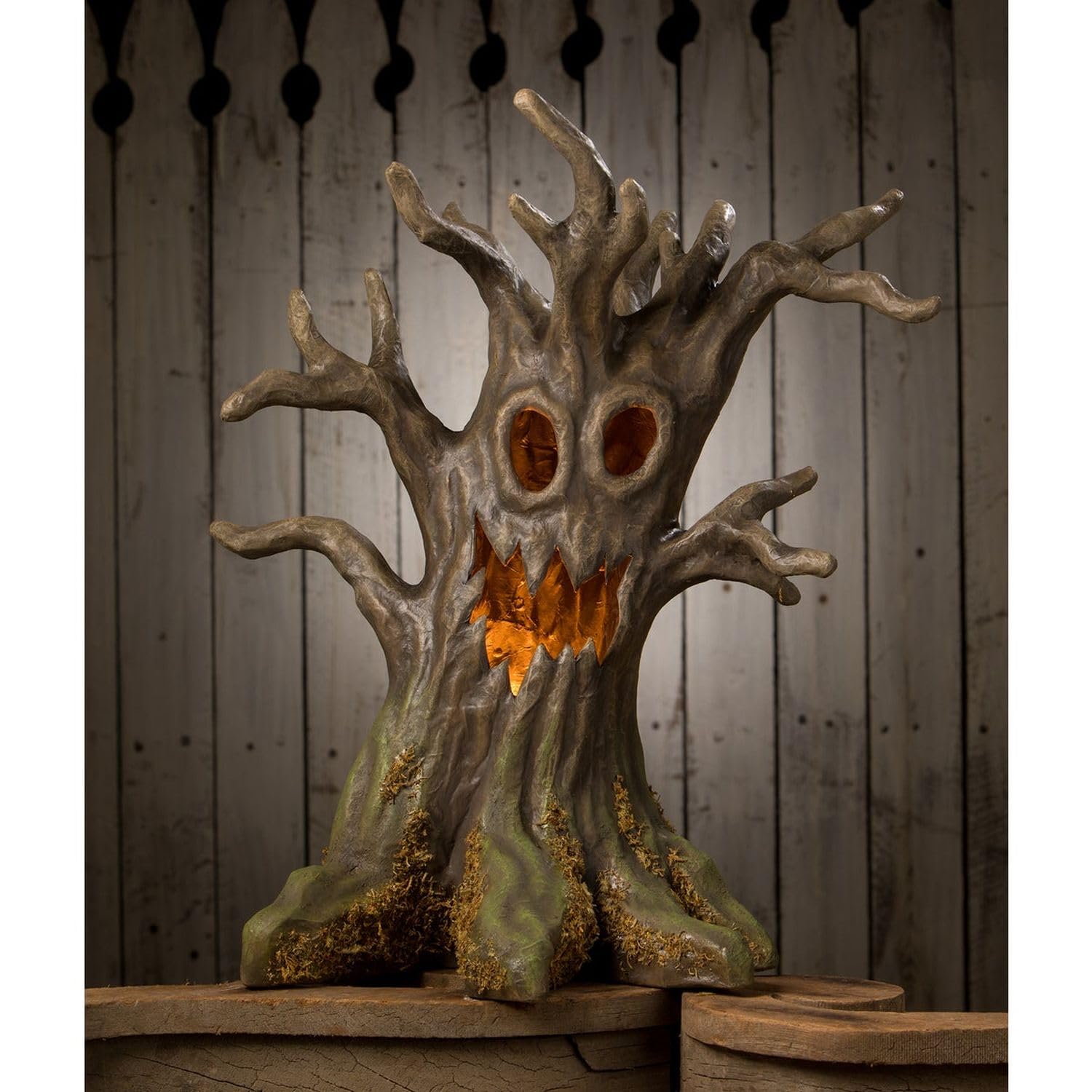 Bethany Lowe Happy Haunting Tree Centerpiece Lantern, Paper, Brown, TD3150