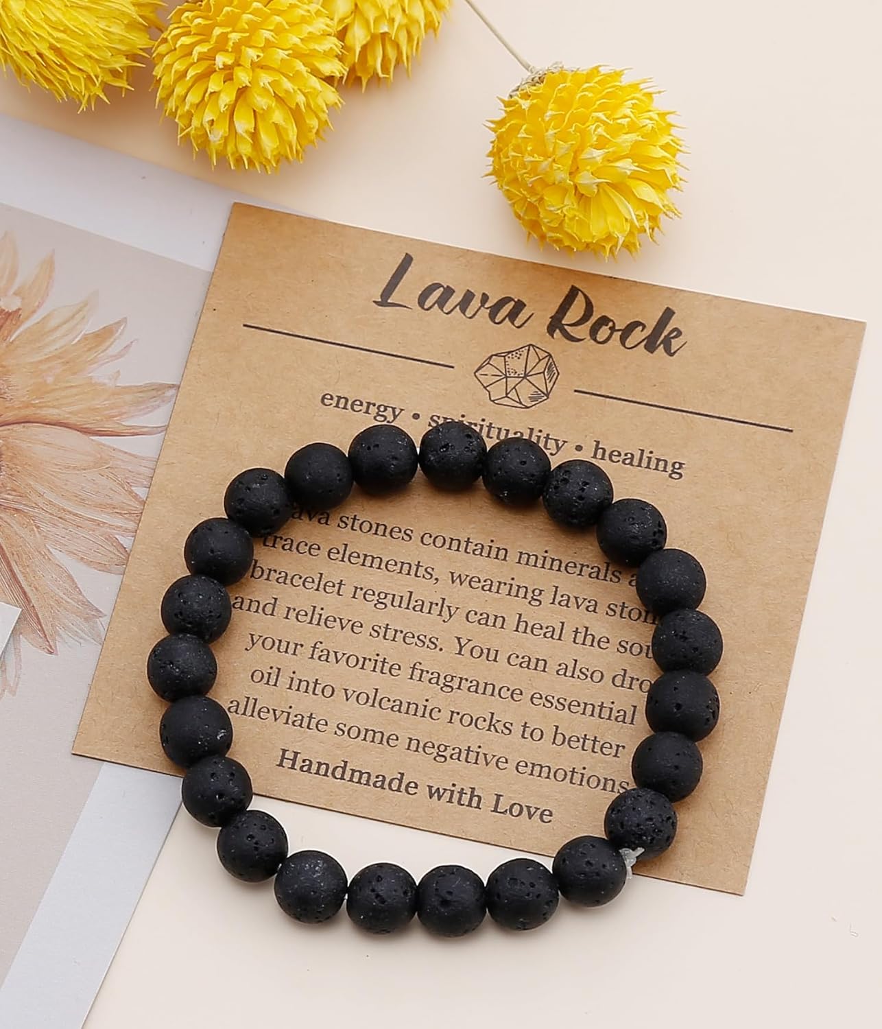 BOMAIL Natural Stone Bracelet for Women Men - 8MM Semi-Precious Gemstone Beaded Bracelet Healing Crystal Stretch Bracelet Yoga Bracelets Jewelry - Image 7