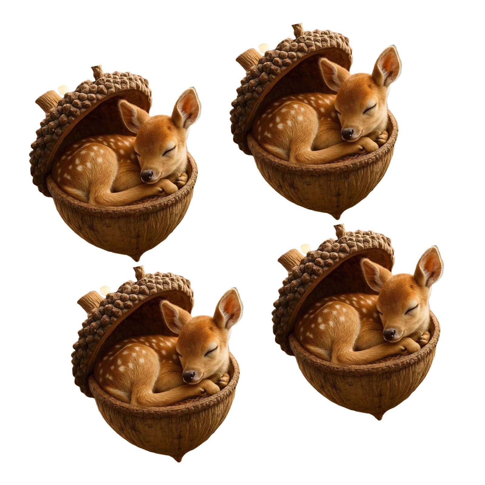 Osniyaw A Pack Of 4 Pine Cone Pendants For Hanging, Shatterproof Crylic Christmas Tree Decorations For Car Interiors, Christmas Party Decoration, Crylic Pendant Charm