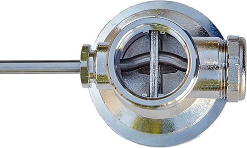 Válvula de drenaje de desagüe de fregadero de 3.5 pulgadas con mango giratorio, se adapta a desagües estilo fregadero comercial, controla el tapón