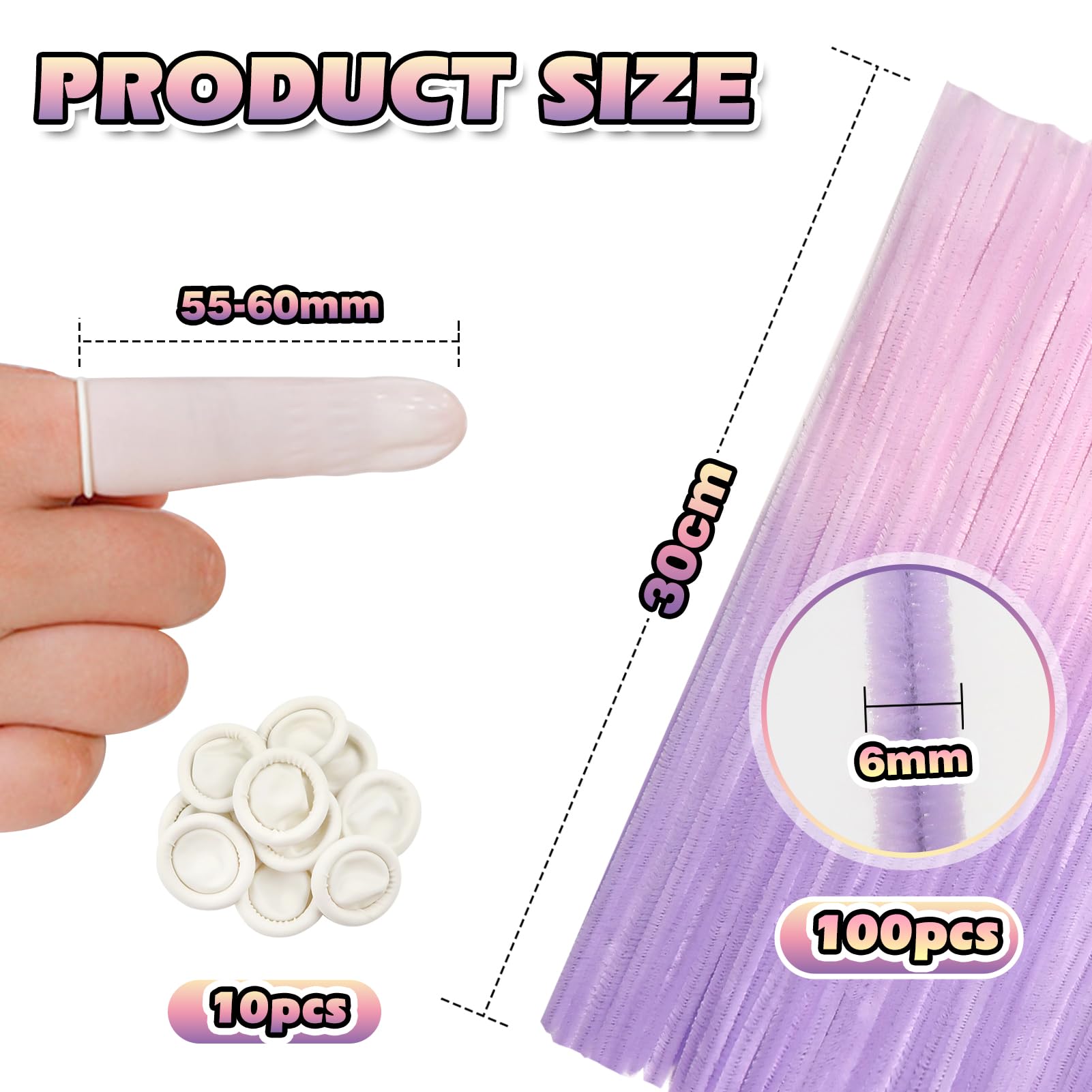 TOAOB 100pcs Pipe Cleaners Gradient Light Pink Chenille Stems for Crafts 12 Inch Fuzzy Sticks Craft Supplies for DIY Art Craft Projects Home Decorations