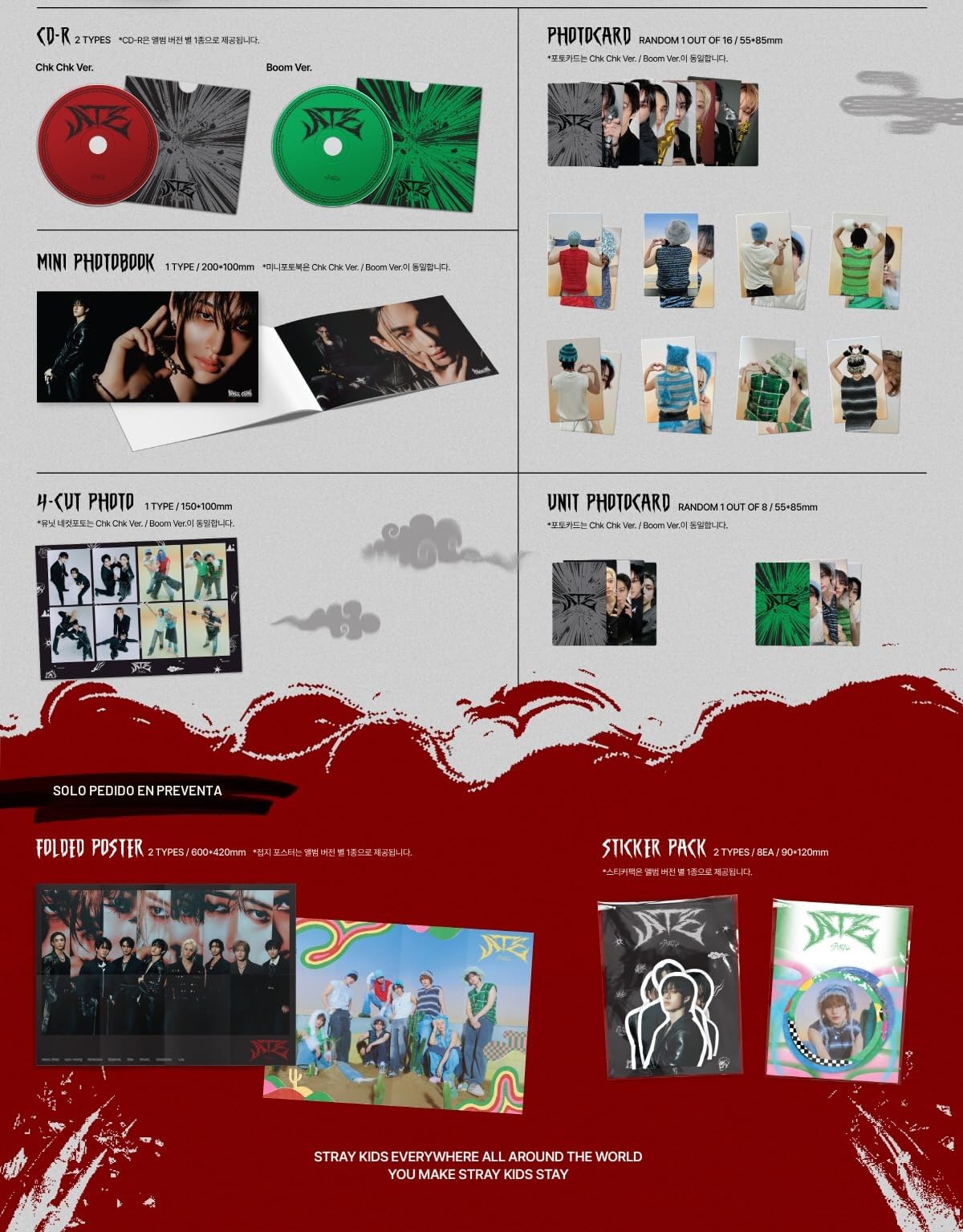 Stray Kids Álbum ATE Chk Chk ver. regalo pedido anticipado