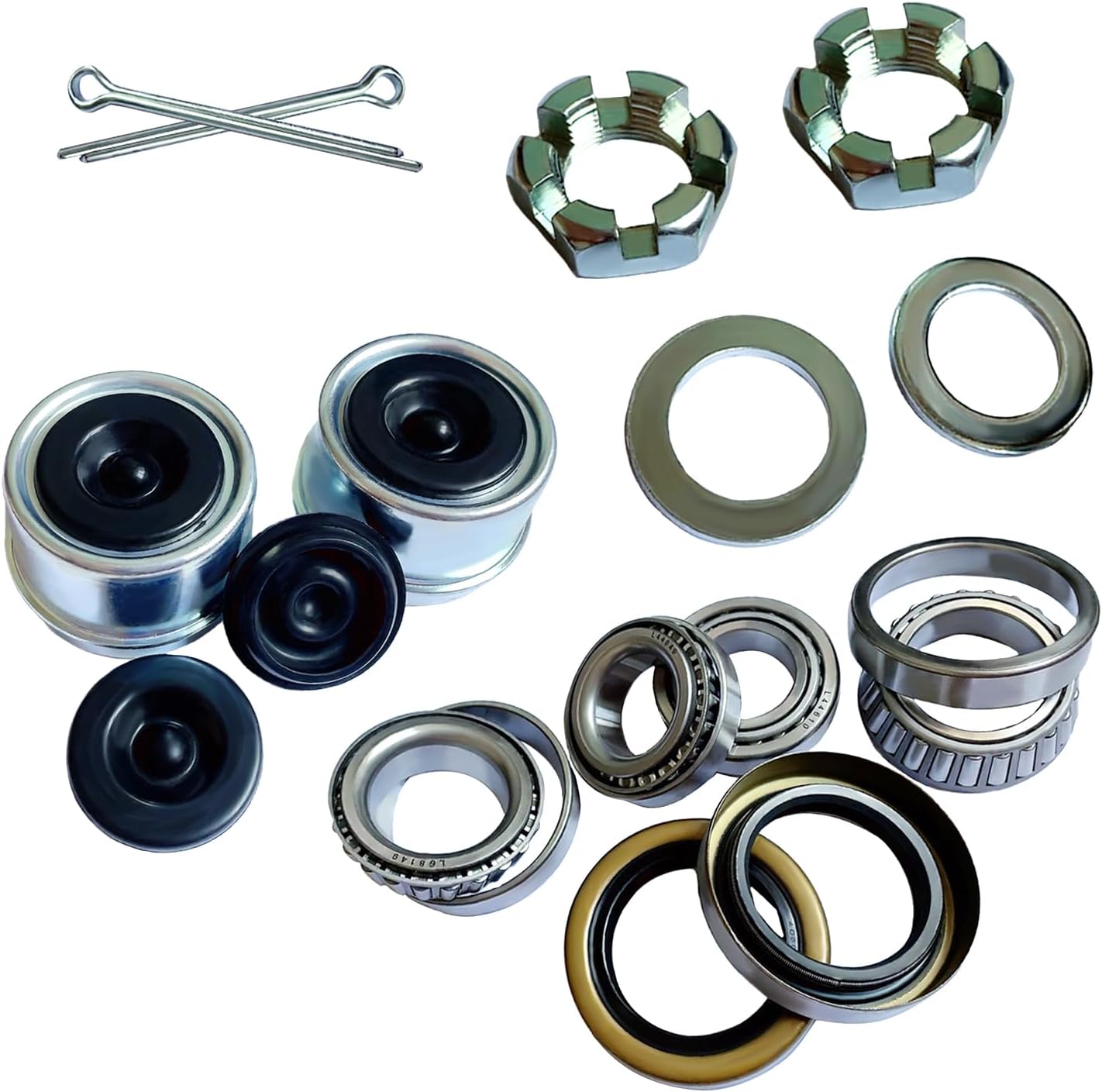 2 Sets Trailer Bearing Kits, L68149 L44649 Trailer Axle