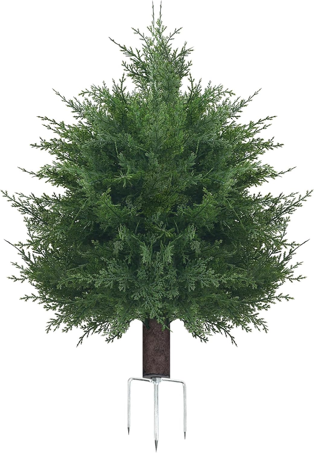 QIANYUN Artificial Topiary Bush for Outdoor Use, UV Resistant Faux Green Shrub with Realistic Ball Shape, Fake Greenery Plant for Front Door, Porch, Garden, Patio Decor