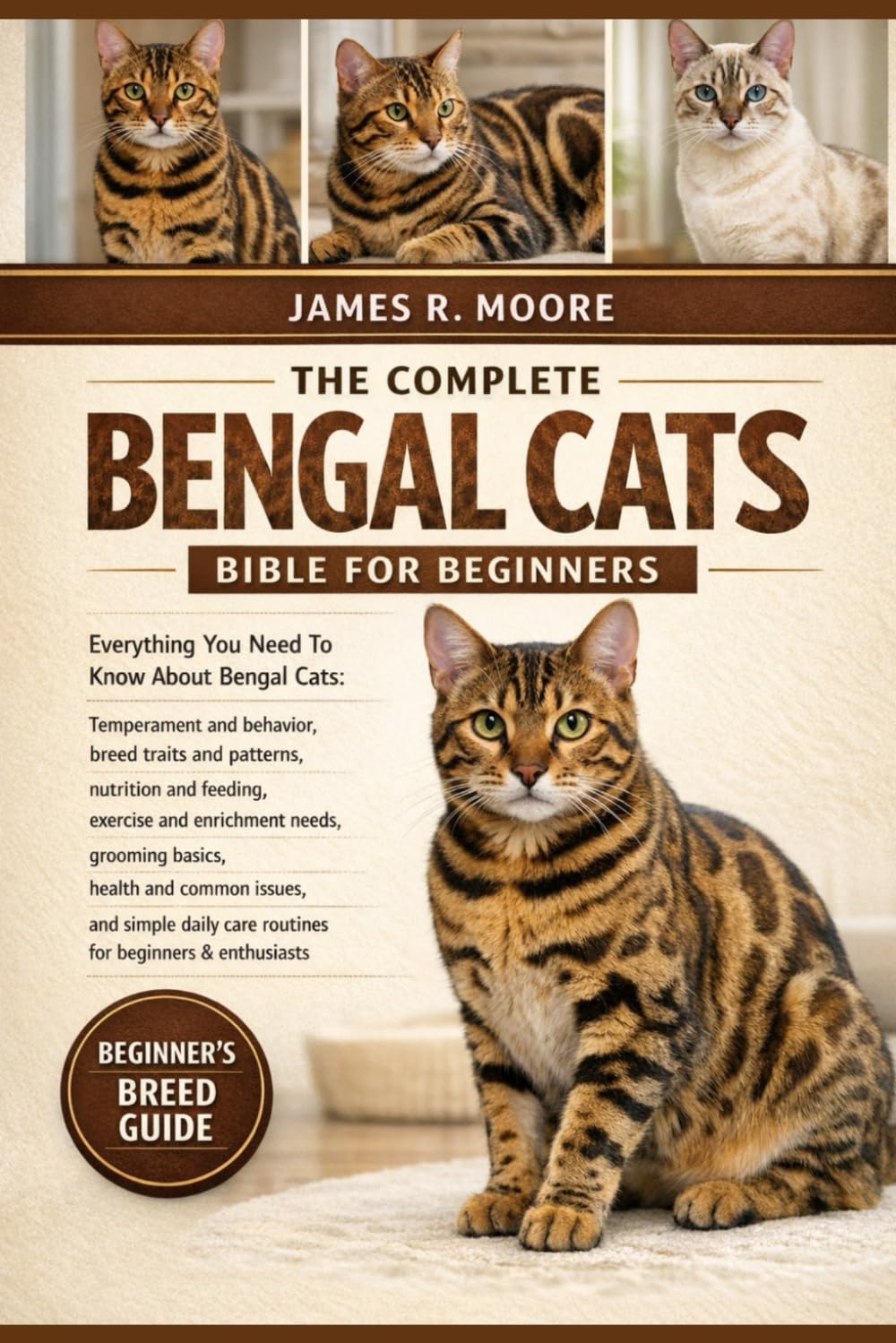 THE COMPLETE BENGAL CATS BIBLE FOR BEGINNERS: Everything You Need To Know About Bengal Cats: Temperament and behavior, breed traits.....needs, ... care routines for beginners & enthusiasts