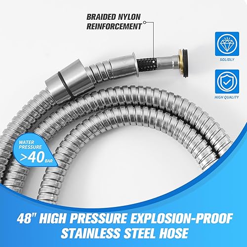 Miniatura 5 de Pulverizador portátil de bidé frío y caliente para inodoro, rociador de chorro de agua caliente, ducha musulmana, bidé de acero inoxidable agua