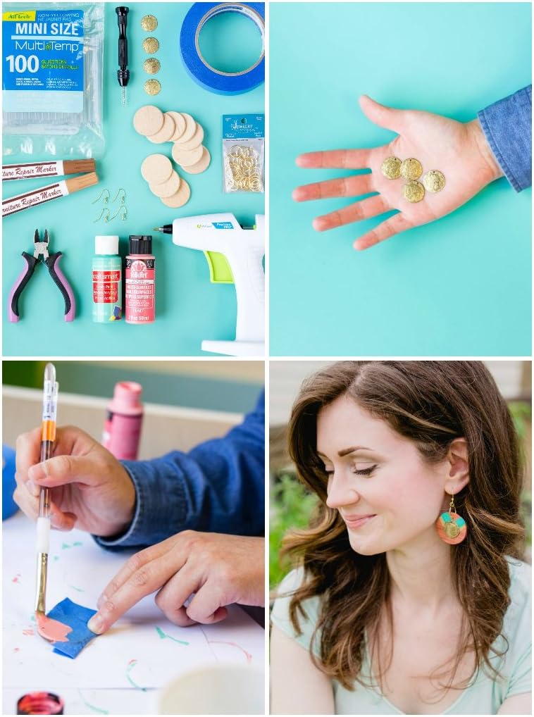 AdTech Precision Pro Hot Glue Gun being used in a crafting project, applying glue to a small item.
