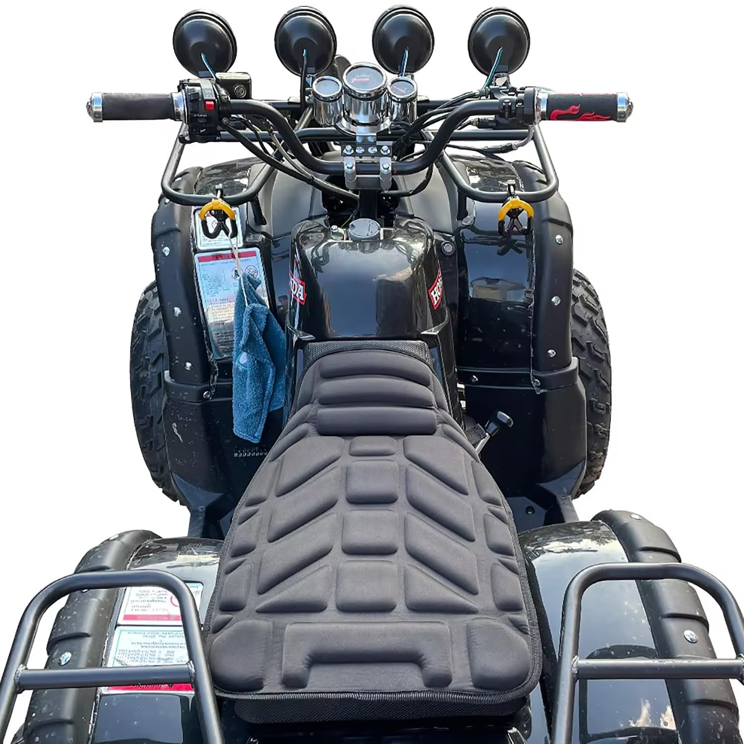 Coprisella Moto Universale per FourTrax Rancher 2017-2019,Copri Sella Moto in Schiuma Eva - Ammortizzante,Design Ergonomico per Viaggi Lunghi,Base Antiscivolo