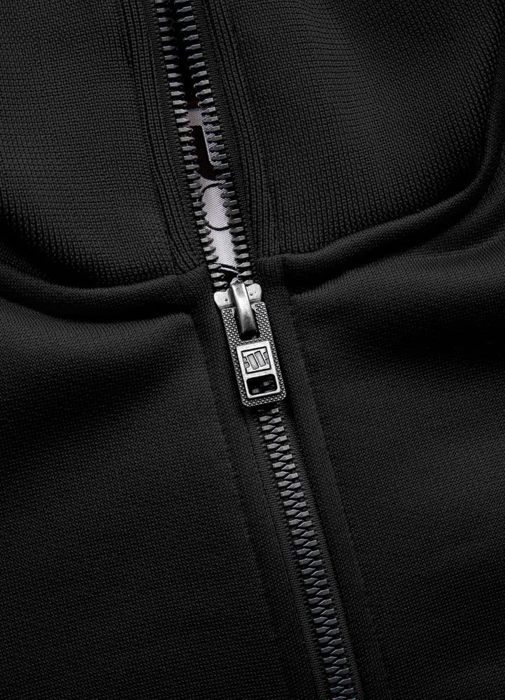 PITBULL Sudadera con Cremallera Hombre Deportiva Oldschool Premium Poliéster - Sudadera Cremallera Hombre con Logo Cintas Jacquard Costuras Reforzadas