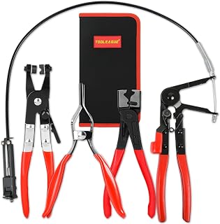 TOOLEAGUE 4Pcs Hose Clamp Pliers Set,Auto Repair Tool Kit