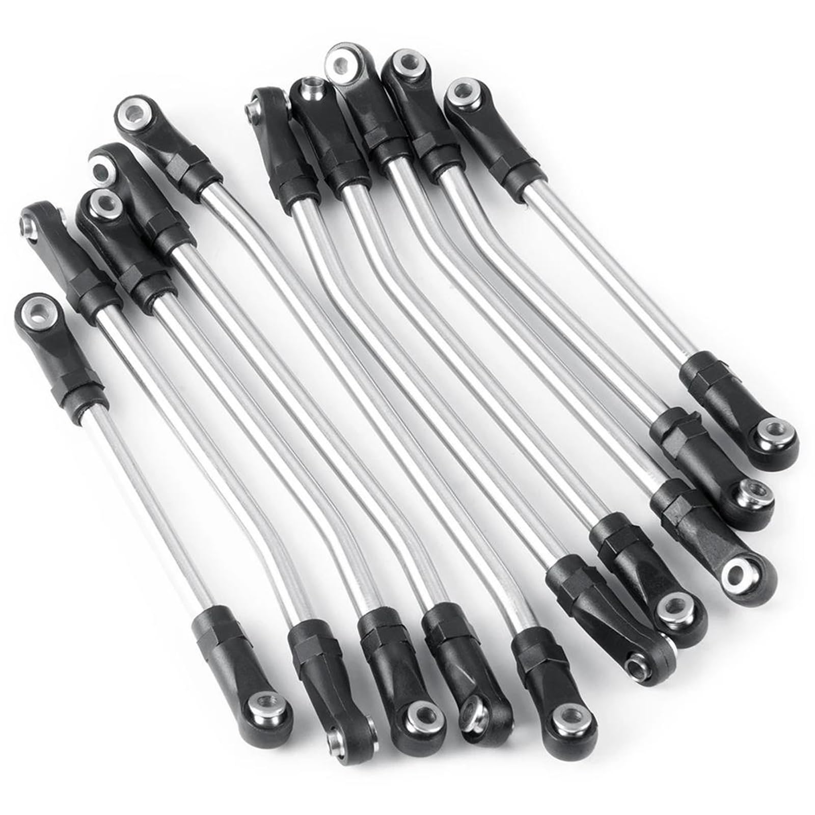 Bielle RC Voitures pour Element pour Enduro Pièces Mise À Niveau De Voiture RC 1/10, 10 Pièces/Ensemble, Kit Liaison Biellette Suspension Supérieure Et Inférieure en Acier