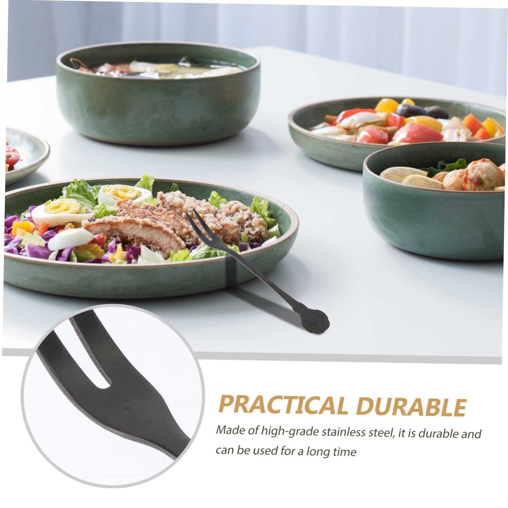 Alipis 30pièces Fourchettes à Fruits Acier Pour Desserts Et Apéritifs Ustensiles De Table Pour Et Buffets