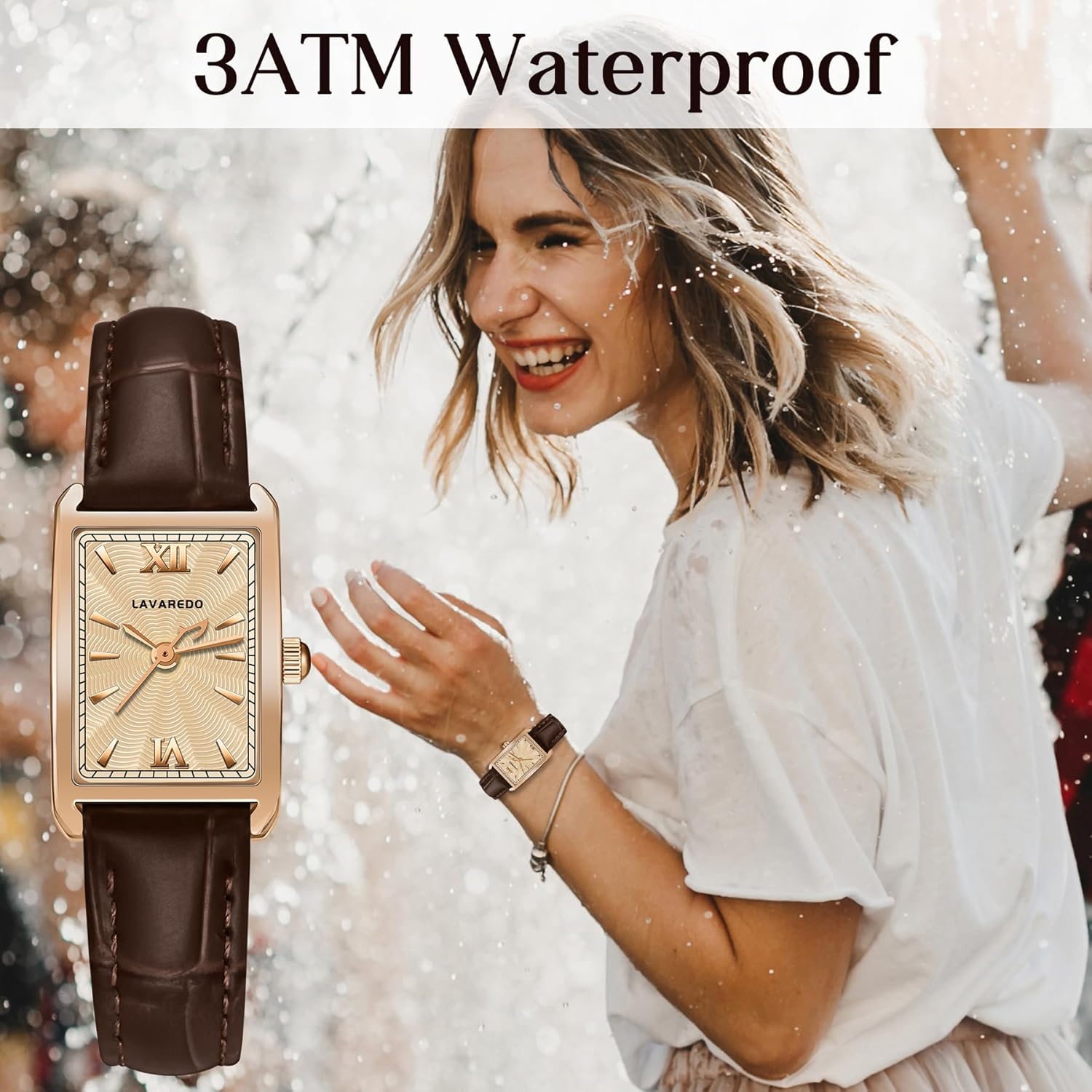 Women's Leather Strap Watch Dainty Elegant Womens Watches Classic Vintage Retro Square Ladies Quartz Watches Gifts Present for Her - Image 6