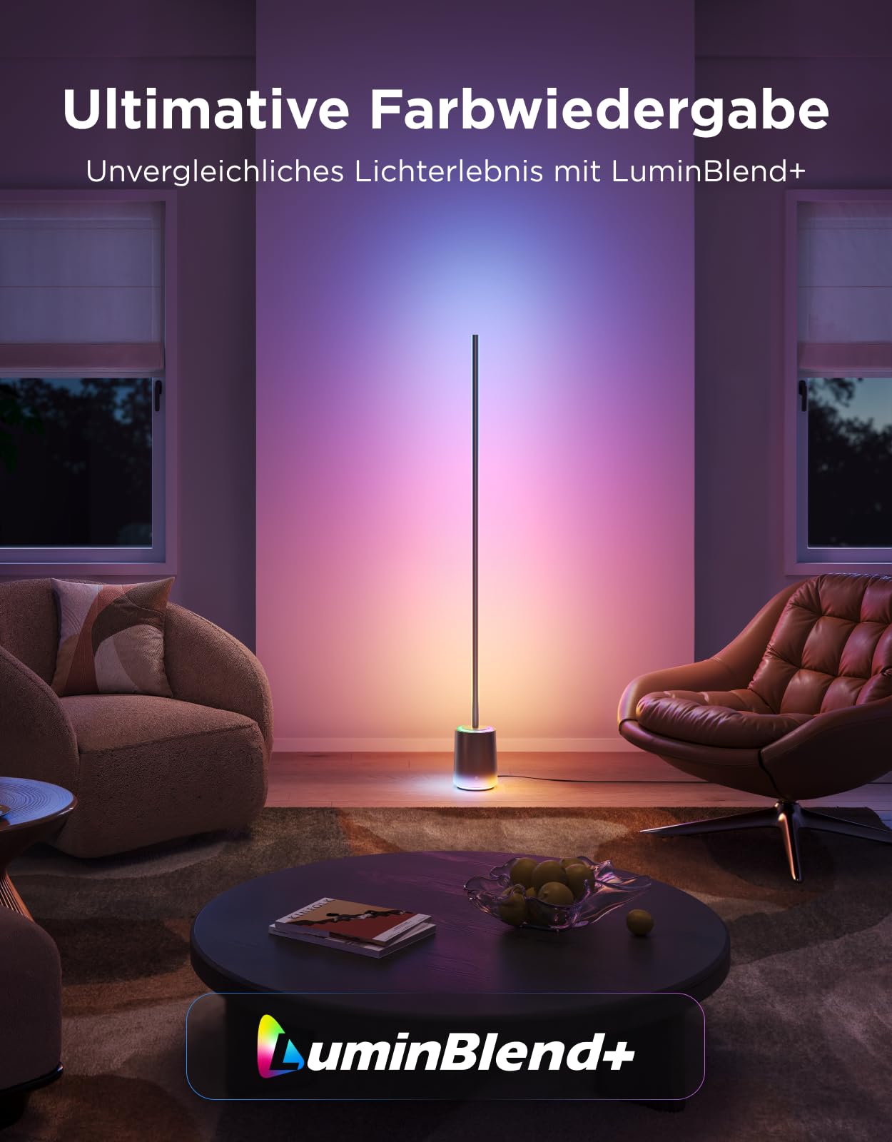 Govee Stehlampe 3 mit LuminBlend+ Technologie Tischlampe Kabellos Akku mit 72 Szenen Bundle