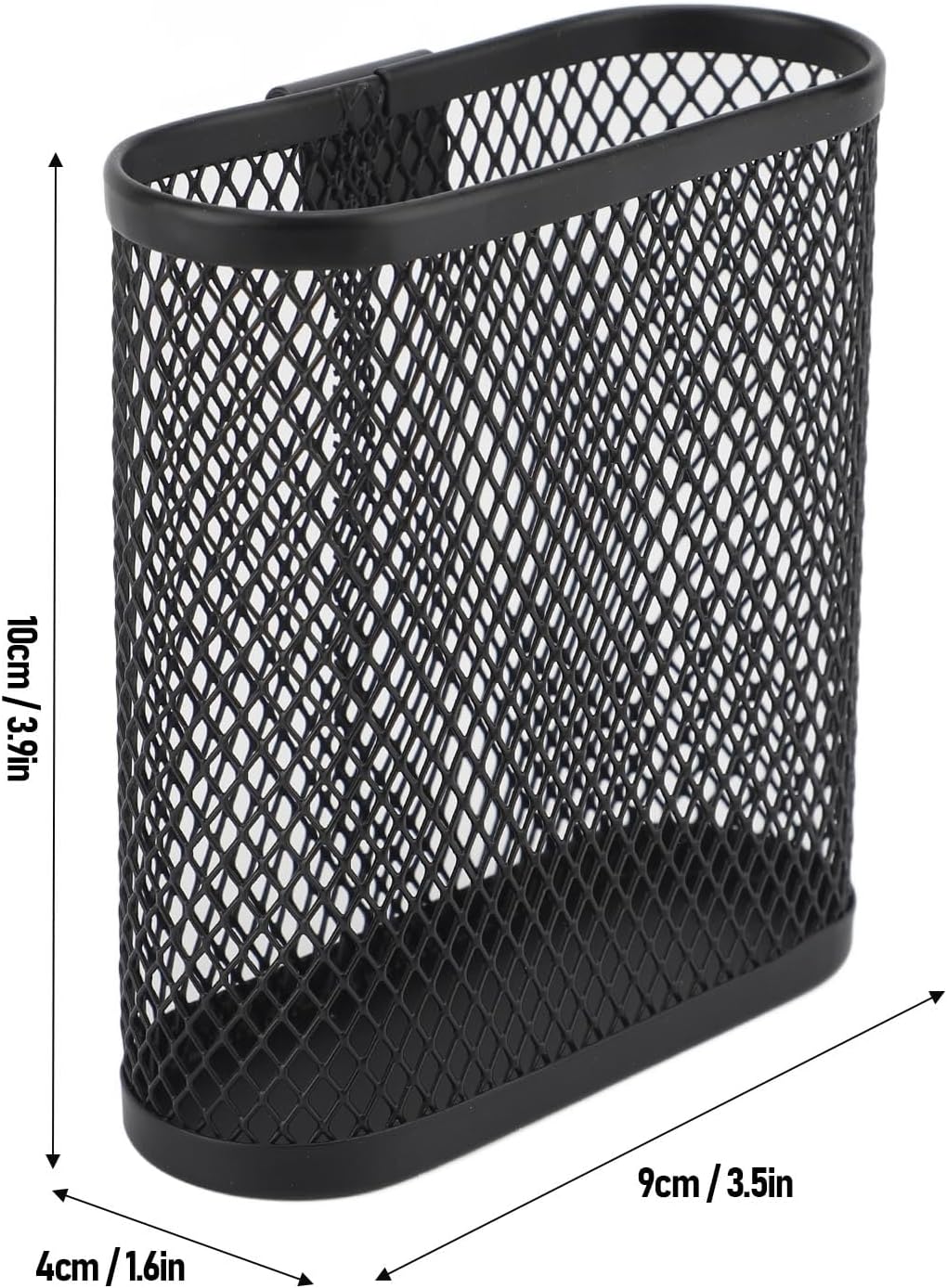 TOPINCN Wall Mounted Pen Pencil Holder with Hook, Metal Mesh Hanging Pencil Cup Basket for School Home Office, Desk Pen Storage Rack Organizer for Markers, Glue, Stapler, Memo, Black - Image 2