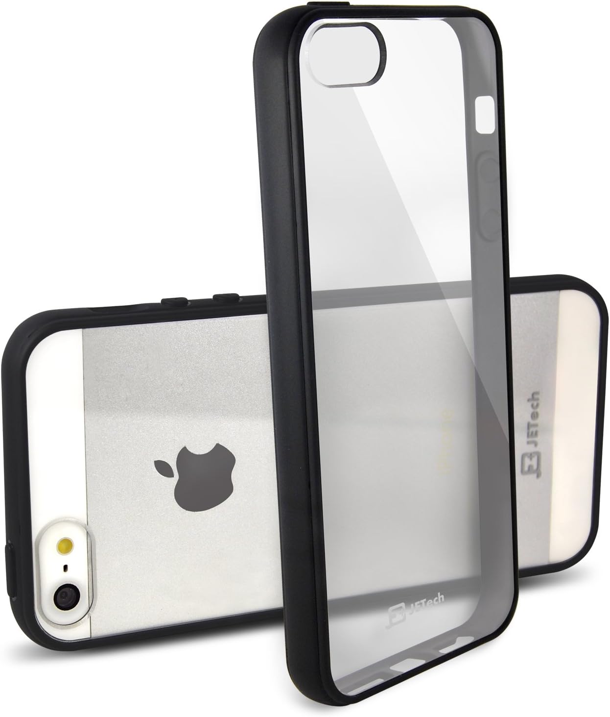 multifun iPhone 5 Case, JETech Luxury iPhone 5/5S Case Bumper Cover 2014 Version for Apple iPhone 5/5S with Shock-Absorption Bumper and Anti-Scratch Clear Back – Black