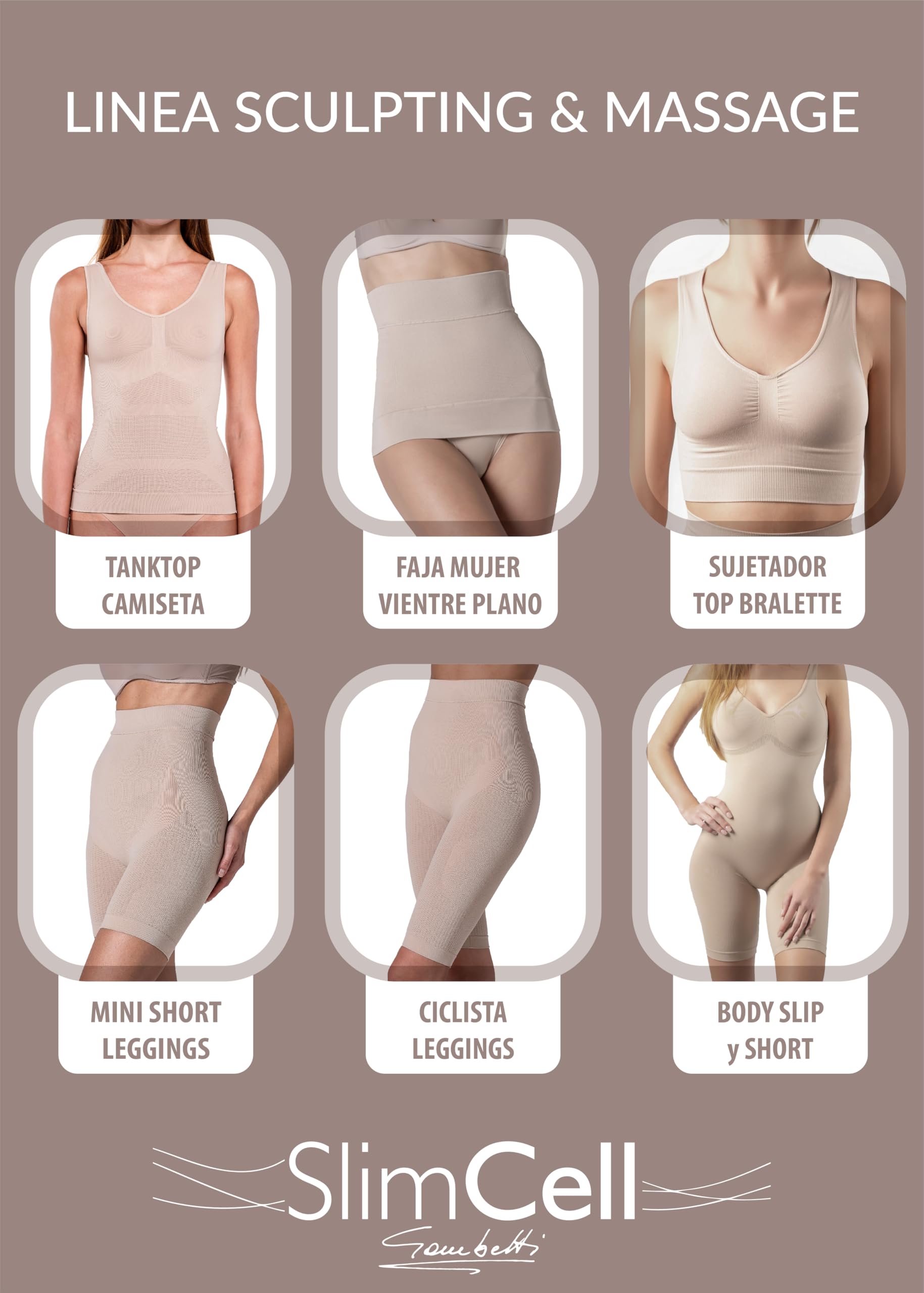 Camiseta Reductora Mujer Anticelulitis - Fajas Reductoras Mujer Modeladora y Masajeadora en Microfibra, Sin Costuras, Compresión Vientre Plano, Shapewear - Made in Italy