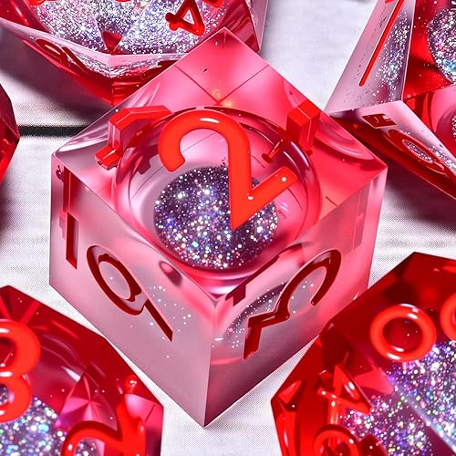 Miniatura 3 de Dados de resina con cabeza de gato DND, juego de dados poliédricos de borde afilado para juegos de rol Dungeons and Dragons RPG Explorador Mágico,