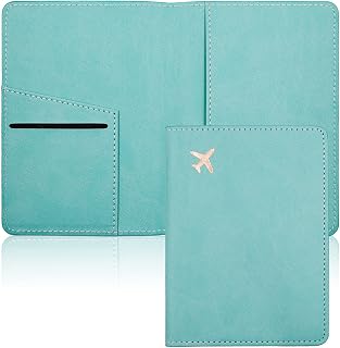 Passport Holder,Passport Holder Card Slots, Passport and Vaccine Card Holder Combo, Cute Passport cover for Women and Men, with Waterproof Rfid Blocking, Passport Travel Wallet(Aqua Green)