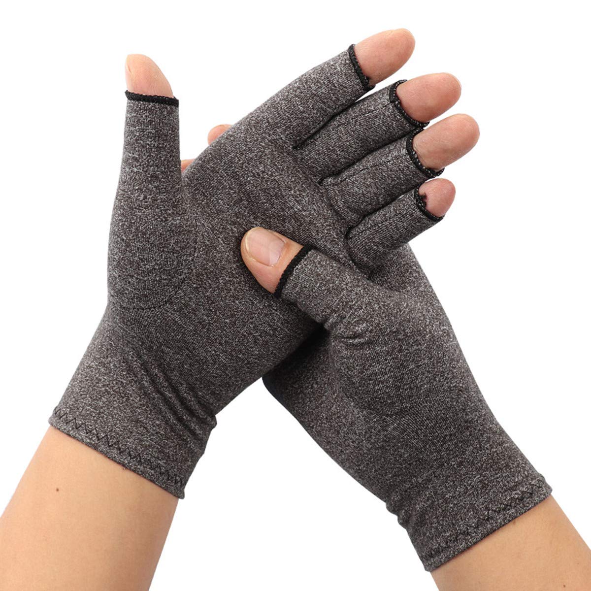ARHSSZY 1 Pair Arthritis Compression Fingerless Gloves for Womens Mens