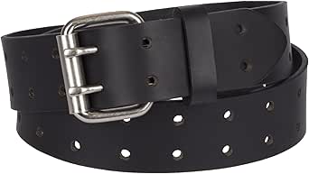 Big & Tall Leather Double Prong Belt - US