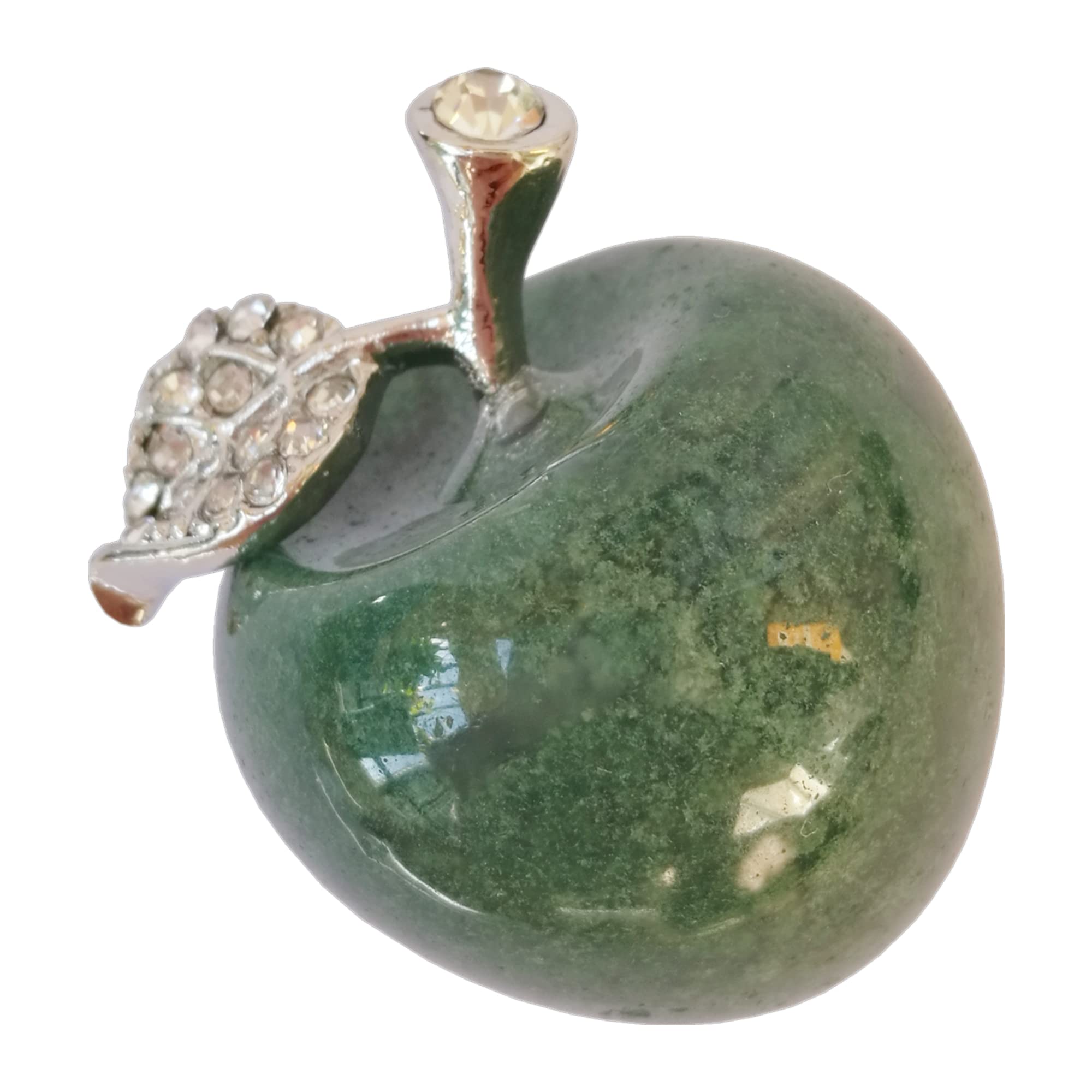 1 Pcs India Agate Apple Crystals and Healing Stones Figurines Collectibles,1.18Inchs Room Decor Christmas Decorations Office Gifts